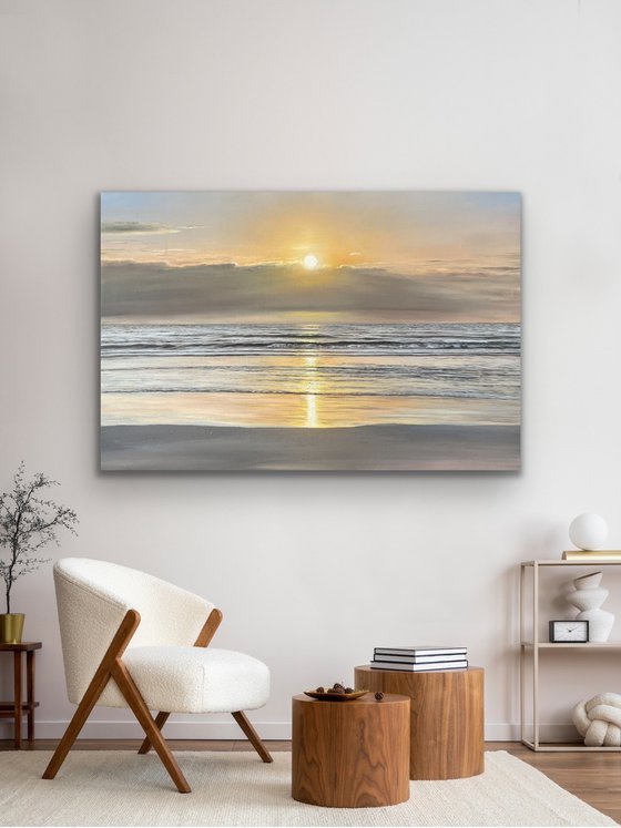 Golden Stillness - Ocean sunset