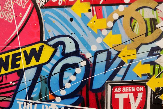 Secret Romance 160cm x 60cm Textured Urban Pop Art