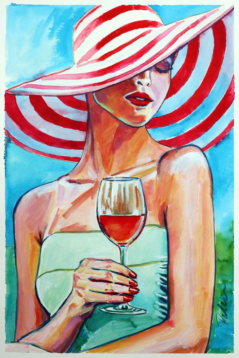 Urban And Pop Painting , Summer Cocktail By Tashe, 14 X 20, Artwork For Sale On Artfinder