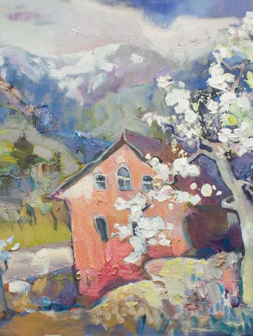 Pink house by Anastasiia Grygorieva