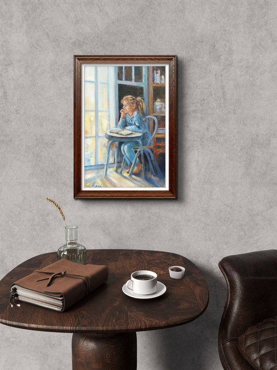 Girl reading a book