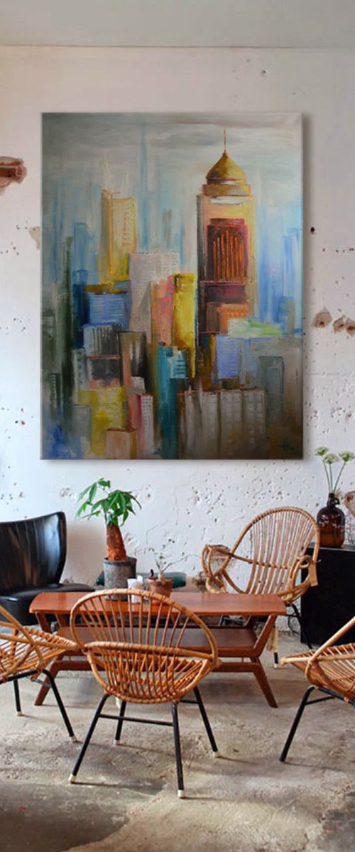 Before the Sunset (painting is glowing in the dark) by Zhanna Kondratenko