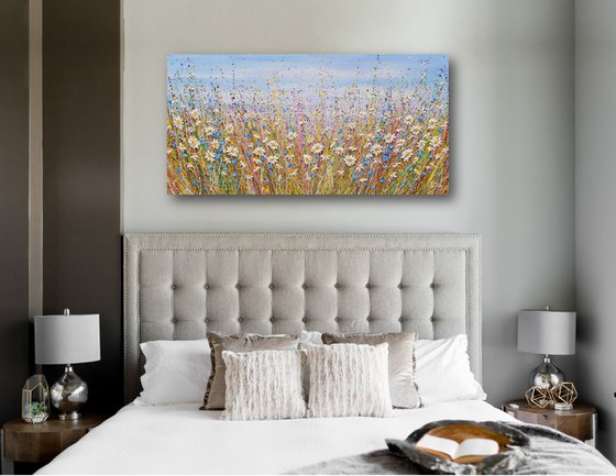 Summer Daisies - wildflower meadow painting