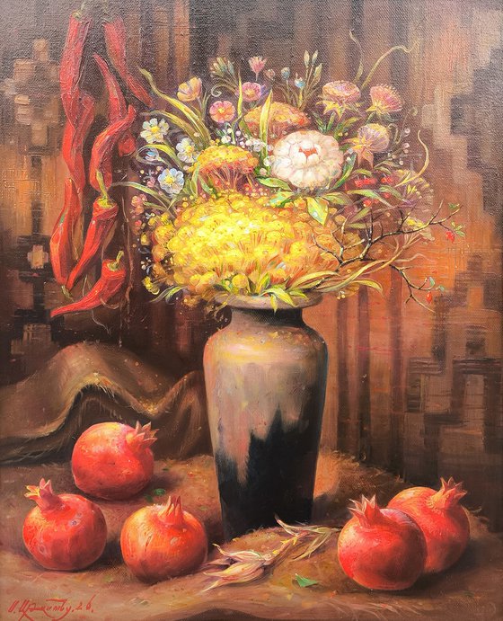 Pomegranates and Wildflowers