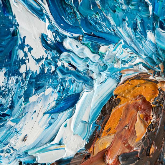 Impasto Ocean Wall Painting