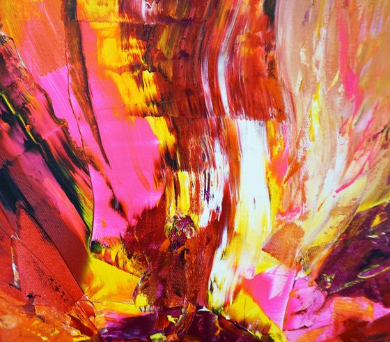 Yellow Red Abstraction XXL 2