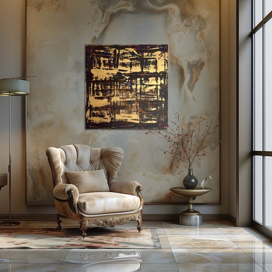 Gold Leaf 70x70x2 cm