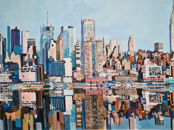 Urban Skyline Reflection New York