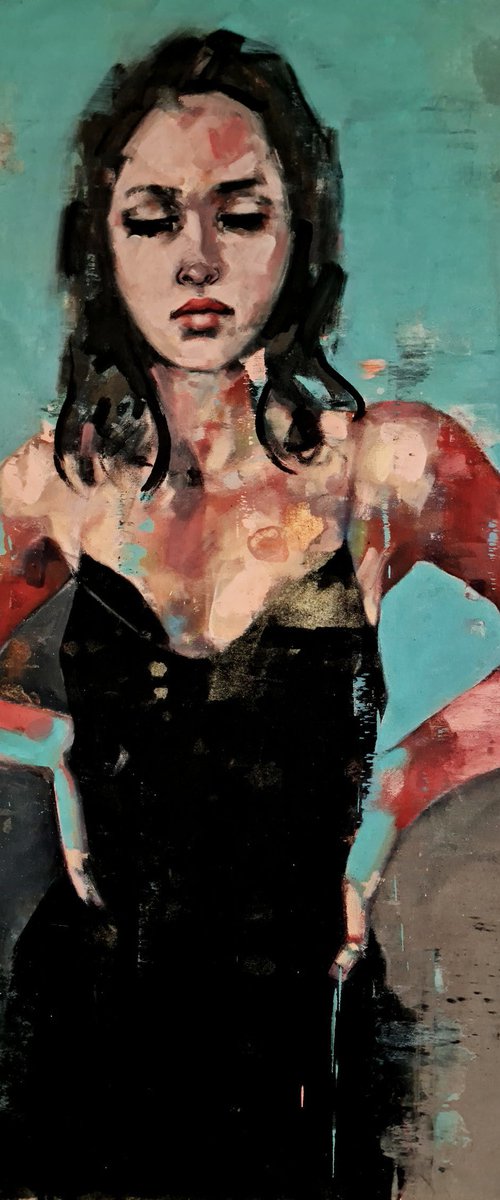 figure in black dress 1-4-21 by Thomas Donaldson