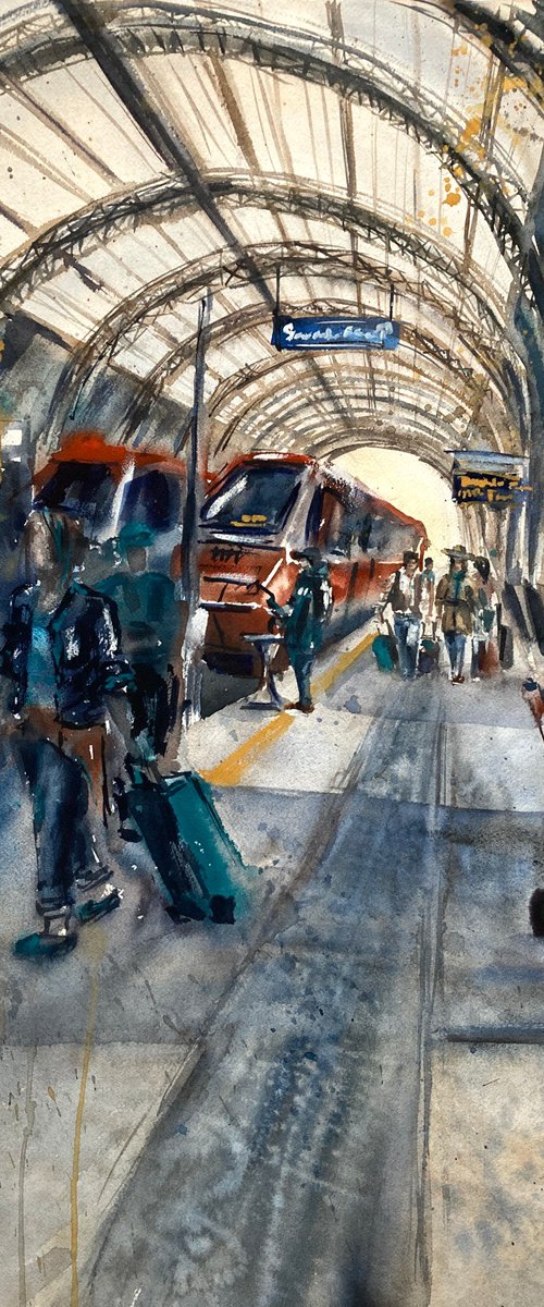 Milano. Railway Station by Valeria Golovenkina