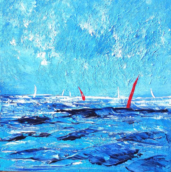 Open Water, small, boats sailing, gorgeous