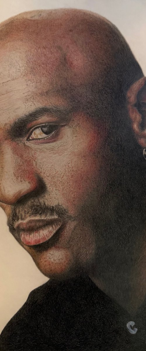 Michael Jordan Portrait Colored Pencil by Edgar Tejada