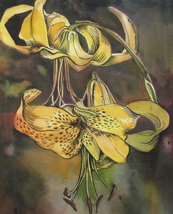 yellow lilies