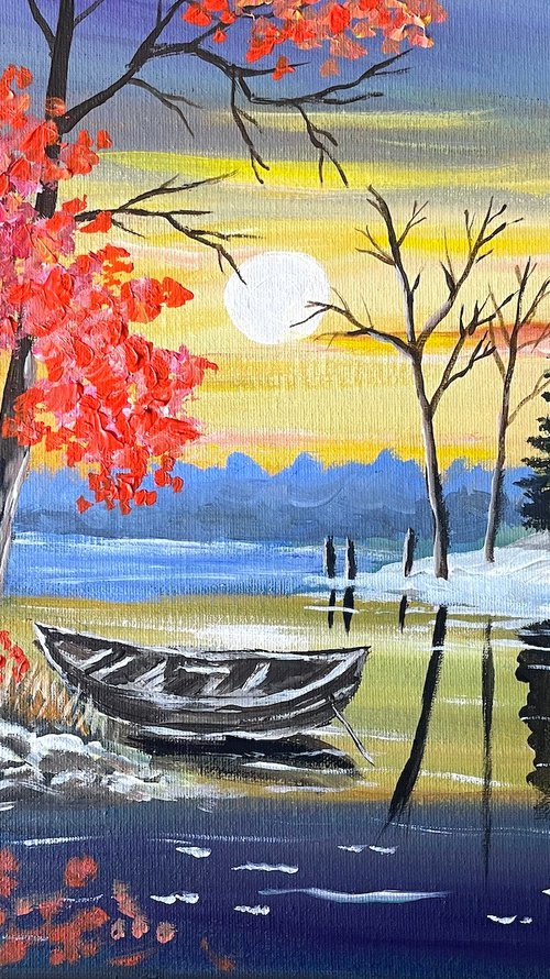 Boat In the Lake by Aisha Haider