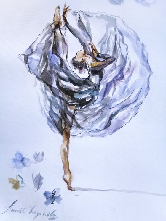 Ballerina with butterflies