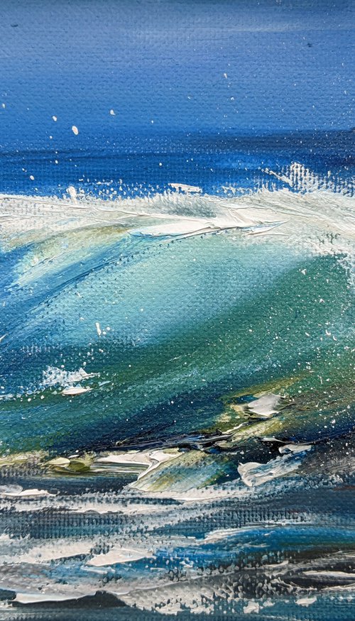 Miniature Wave Seascape #7 by Jo Earl