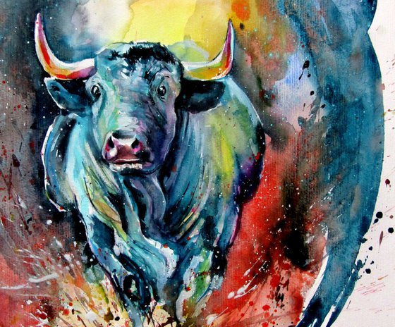Running bull