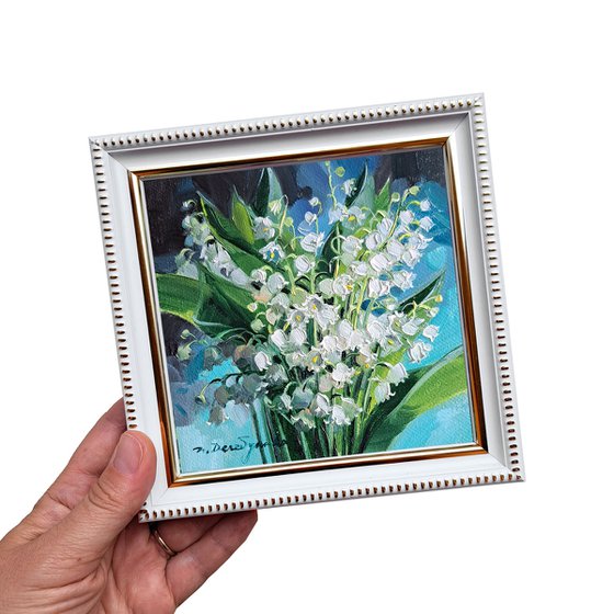 Lily of the valley flowers painting