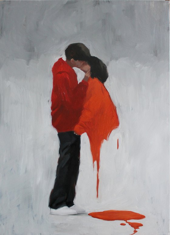 "Body of Feelings" Kiss between couple art