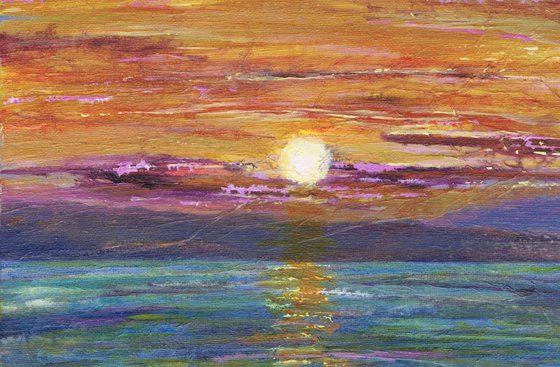 Sunglow over the Sea (semi-abstract seascape)
