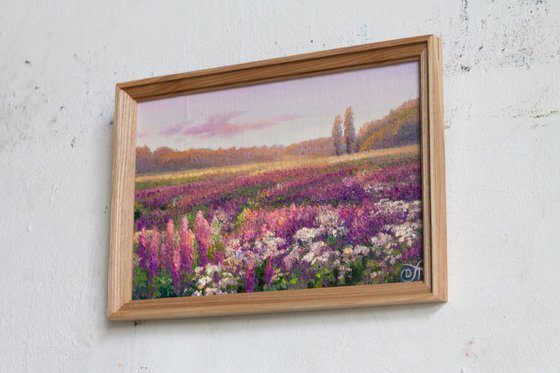 Summer landscape with flowers
