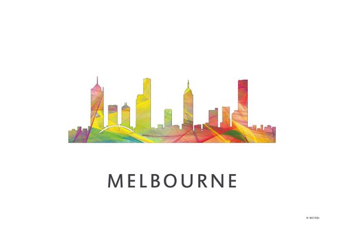 Melbourne, Victoria Australia Skyline WB1 by Marlene Watson