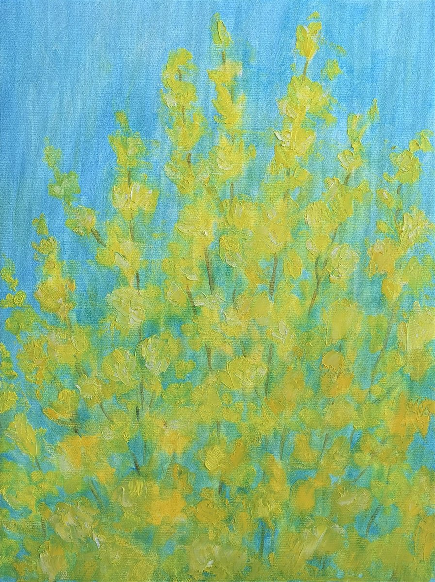 Forsythia By Elena Mosurak, 12 X 16, Artwork For Sale On Artfinder