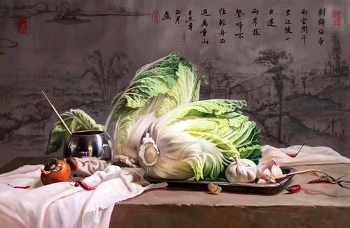 Still life:vegetable on the table by Kunlong Wang