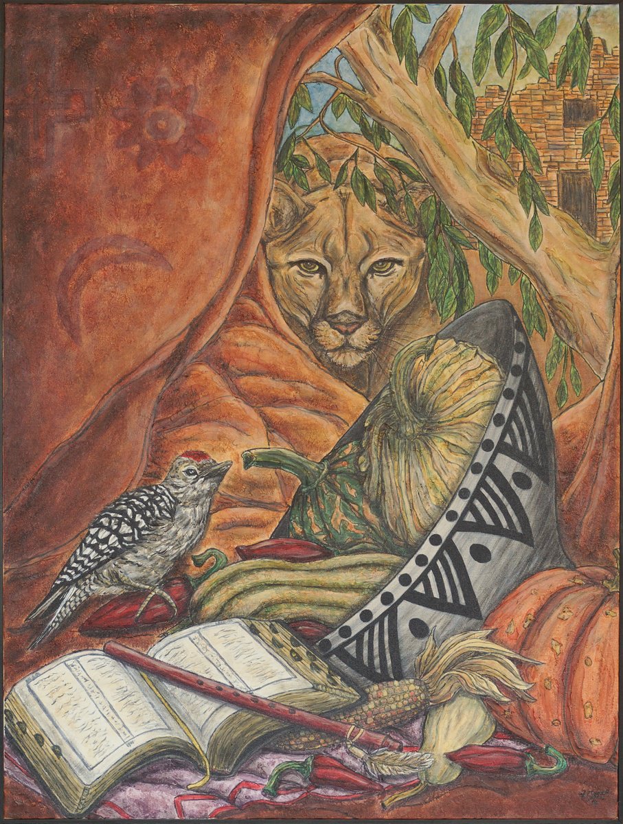 Expressive Animal Oil Painting By Kim Jones Miller, 30 X 40", Thanks-Giving, Original Artwork