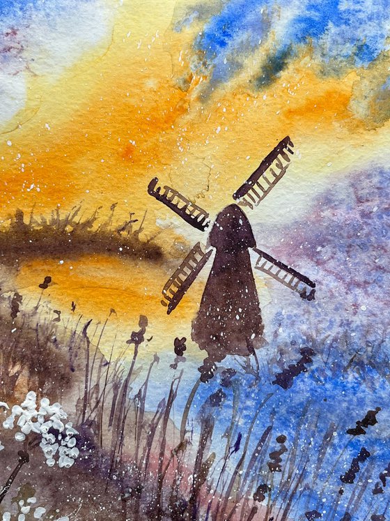 Windmill Painting