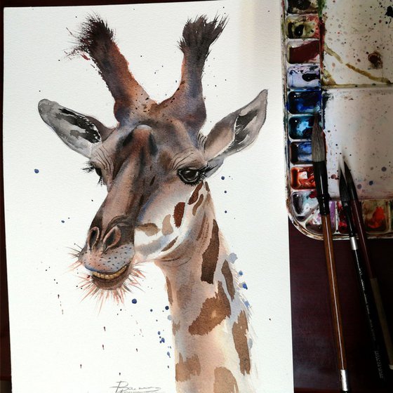 giraffe portrait