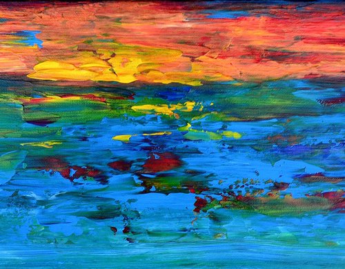 Abstract sunset by Isabelle Vobmann