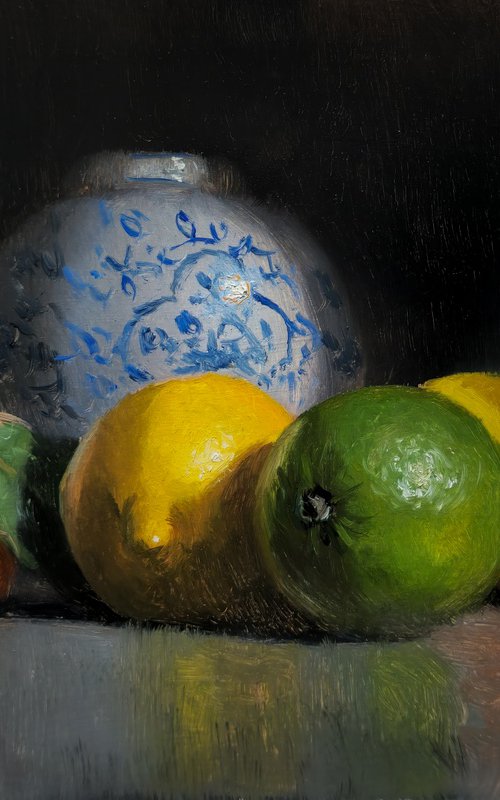 Citrus and a Vase by Pascal Giroud