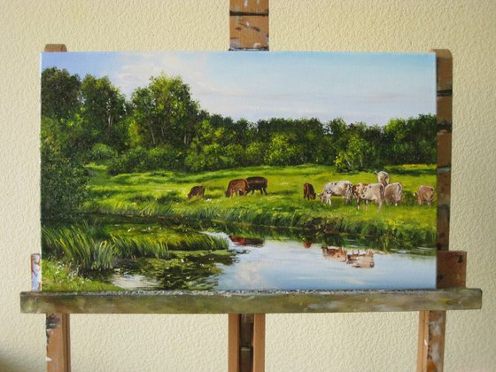 Cows by the River Meadow