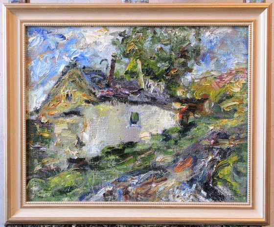 The village street after the rain"  40 H x 50 W x 3 cm  2010