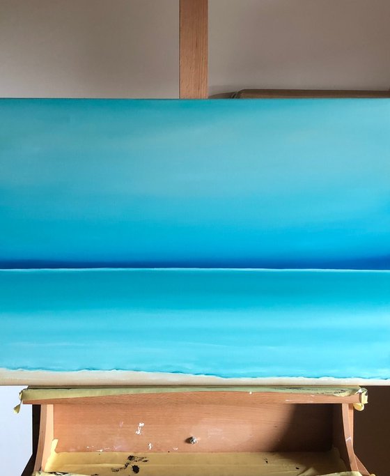 Ocean waves turquoise horizon