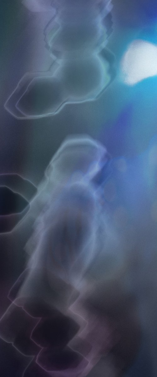 Shop #1 Night (Blue Magenta) Soho London by Paul Harrison