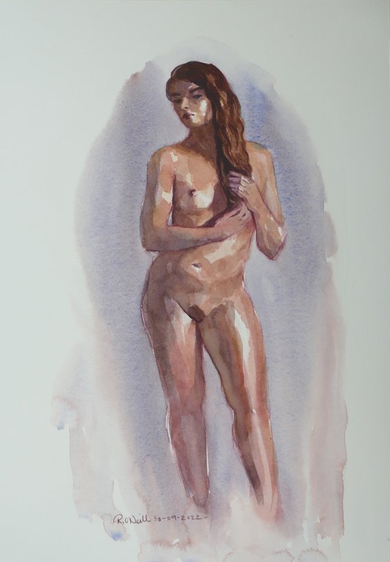 Standing female nude