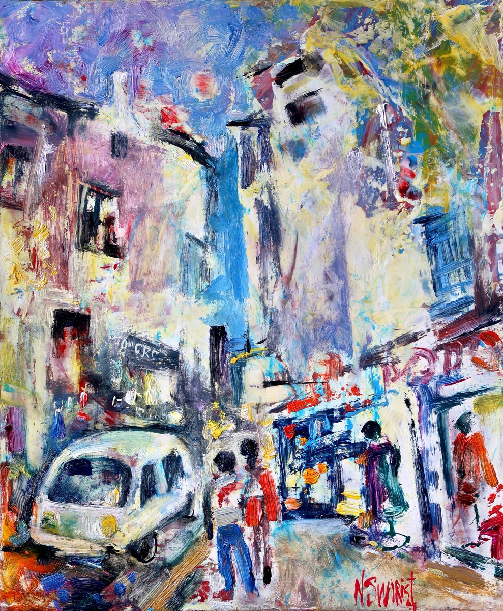 Evening Cannes By Nikifor Swiristuhin, 10 X 12, Artwork For Sale On Artfinder