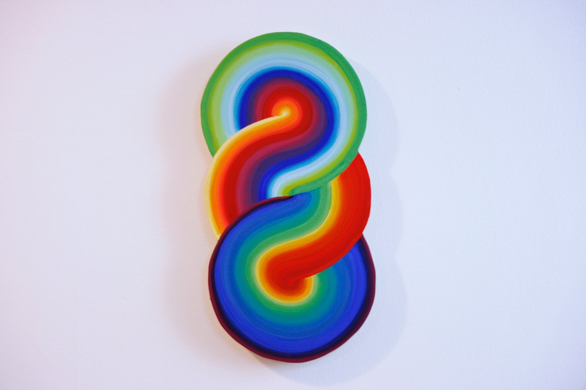 Geometric Abstract Sculpture By Jessica Moritz, 10 X 20, New Order Full Spectrum, Original Artwork