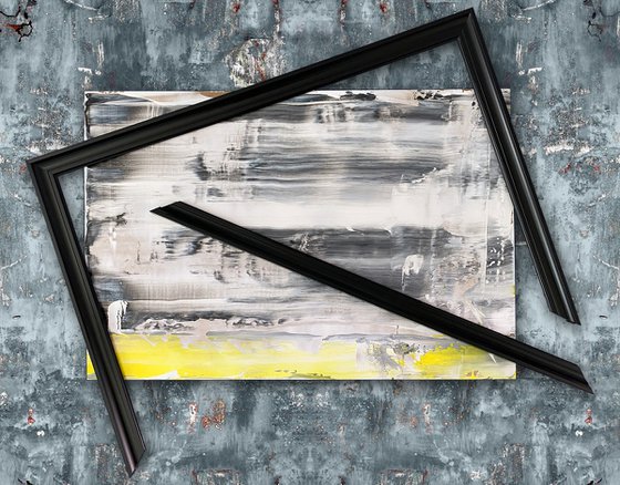 "I Want To Break Free" - Original PMS Mixed Media Assemblage Painting on Recycled Wooden Panel and Frame Pieces - 46 x 36 inches