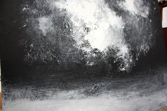 Black and White Abstract Painting  / Saga N72