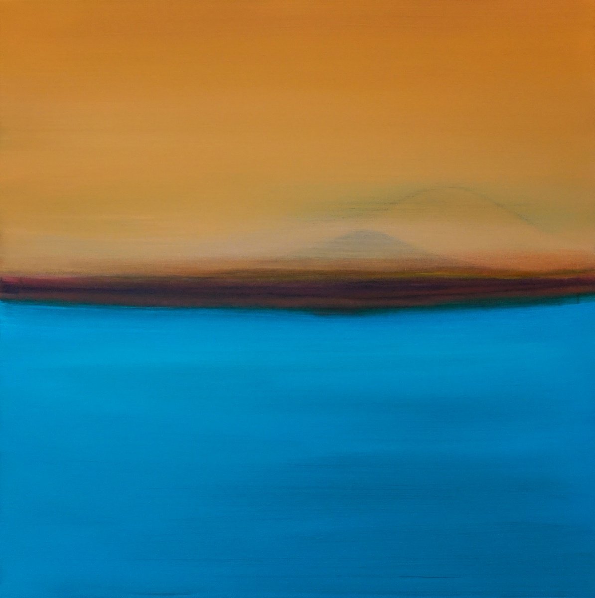 Organic Landscape Acrylic Painting By Pier Maurizio Greco, 31 X 31", Prossima Luce, Original Artwork