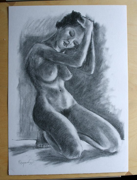 Female Figure #66 Charcoal