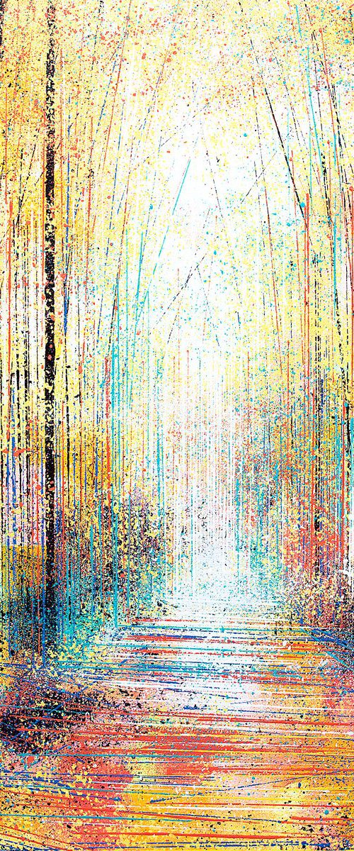 Golden Autumn Light Through Trees by Marc Todd
