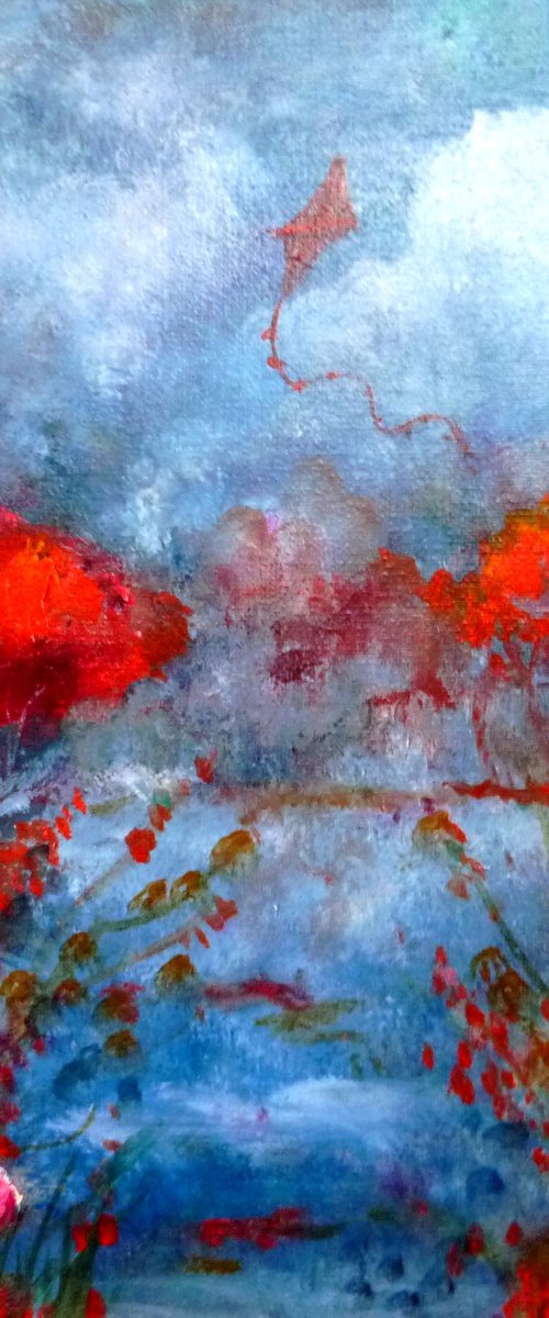 In the sky 30 x30 cm. by Loetitia Pillault