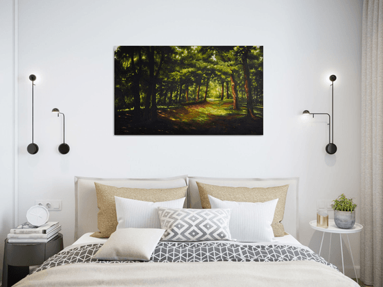"Sunrise in the forest"