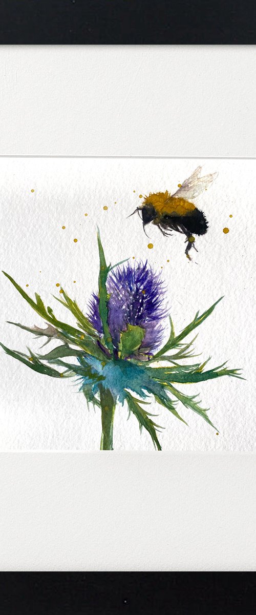 Bee & Thistle Framed by Teresa Tanner