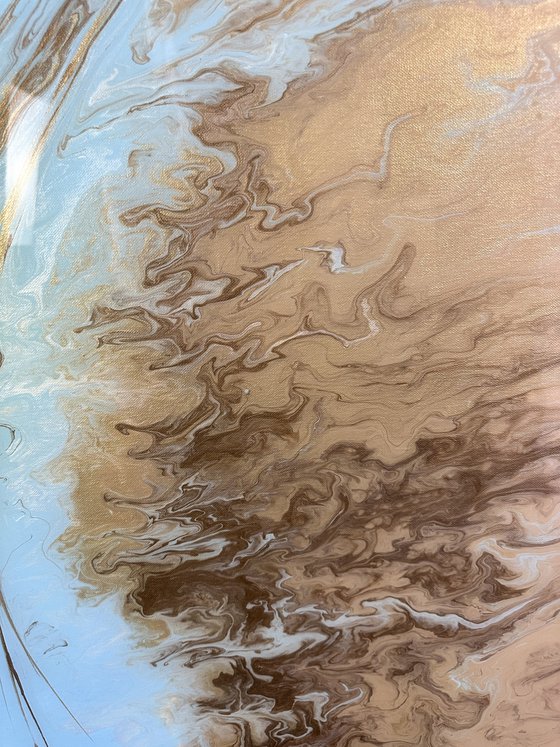 Sahara - Gold Blue Desert Abstract.