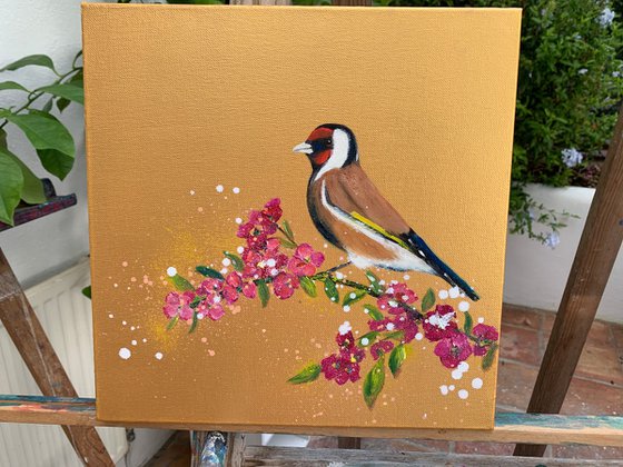 Goldfinch on Gold